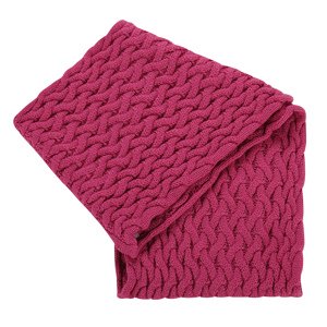 Knitted round scarf ALPINE PRO IZOTE carmine rose