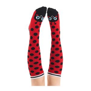 Denokids Ladybug Girl's Red Polka Dot Knee-Length Socks