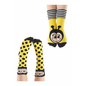 Denokids Bee Girl Yellow Black Sock Set of 2