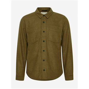 Khaki Lightweight Shirt Jacket Blend - Men