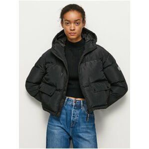 Black Women's Winter Jacket Pepe Jeans Amandine - Women