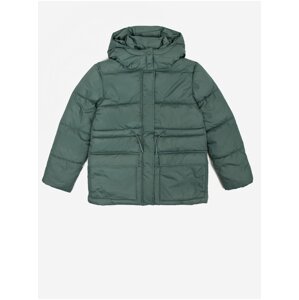 Green Girls Quilted Winter Jacket with Detachable Hood Tom Tailor - Girls