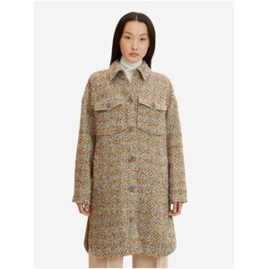 Brown Women's Plaid Coat with Wool Tom Tailor - Women