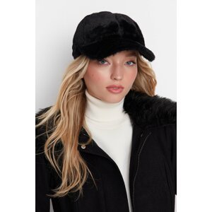 Trendyol Women's Black Faux Fur Hat