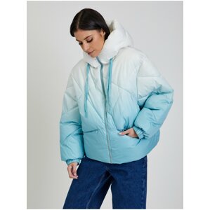 White Blue Ladies Winter Quilted Jacket Tom Tailor Denim - Women