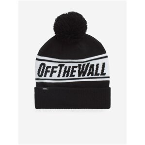 White and Black Men's Patterned Winter Cap with Pompom VANS - Men