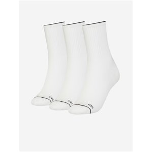 Set of three pairs of white Calvin Klein Underwear socks - Women