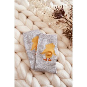 Youth Cotton socks Yellow duck gray