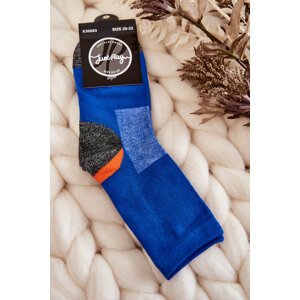 Youth High Cotton Socks Blue