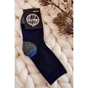 Women's High Cotton Socks navy blue