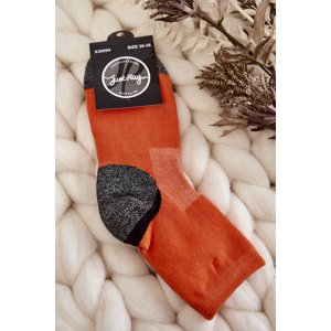 Women's high cotton socks orange