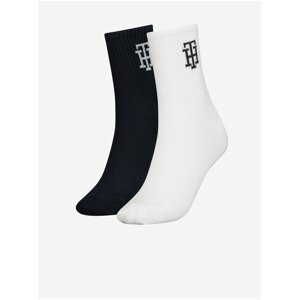 Set of two pairs of women's socks in white and black Tommy Hilfiger - Ladies