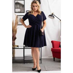 Karko Woman's Dress U334 Navy Blue