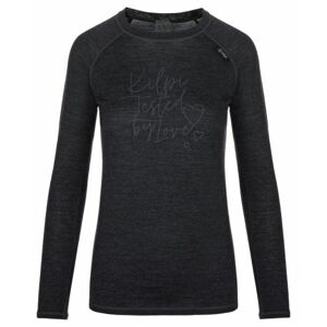 Women's woolen thermal T-shirt KILPI MAVORA TOP-W black