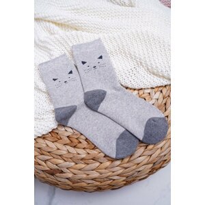 Women's socks warm gray with