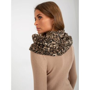 Beige lady's chimney scarf with spots
