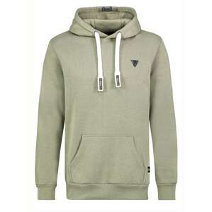 Khaki sweatshirt for men with hood and drawstrings SUBLEVEL