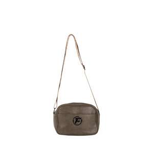 Khaki small messenger bag made of eco leather