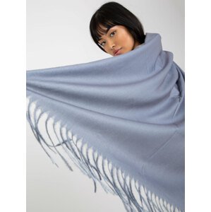 Lady's gray smooth scarf with viscose