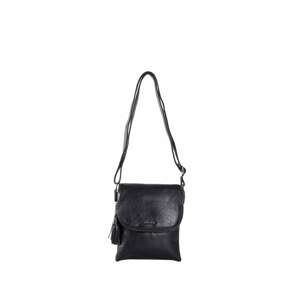 Black small messenger bag with thin strap
