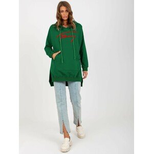 Dark Green Cotton Kangaroo Sweatshirt