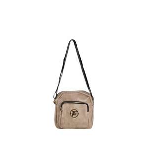 Beige small messenger bag on a wide strap