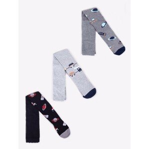 Yoclub Kids's Boys' Cotton 3Pack Tights RAB-0003C-AA00-0015