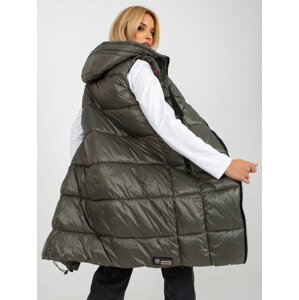 Khaki women's FRESH MADE quilted vest
