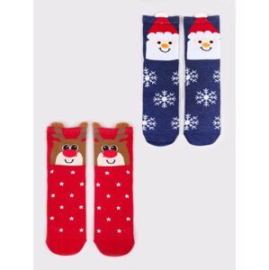 Yoclub Kids's Christmas 3Pack Socks SKA-X017U-AA00-0002