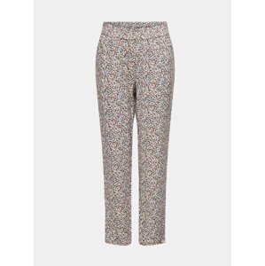 White flowered shortened trousers JDY Staar - Women