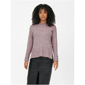 Old Pink Ribbed Sweater with Extended Back JDY Andre - Women