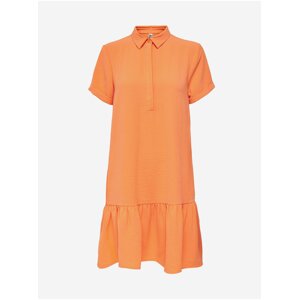 Orange Shirt Dress with Frill JDY Lion - Women