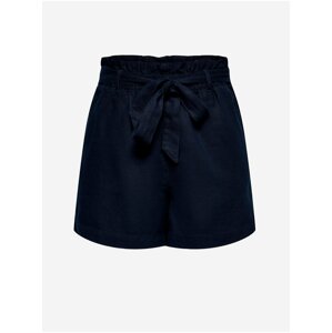 Dark blue shorts with linen JDY Say - Women