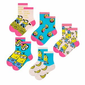 Girl's socks Minion 5P Frogies