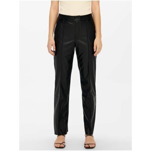 JDY Rex Black Leatherette Pants for Women - Womens