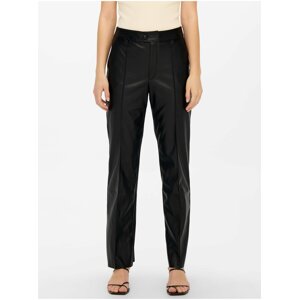 JDY Rex Black Leatherette Pants for Women - Womens