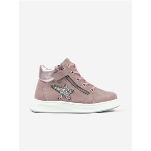 Pink Girly Ankle Suede Sneakers Richter - Girls