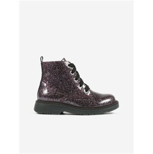 Dark purple Girly Glittering Ankle Boots Richter - Girls