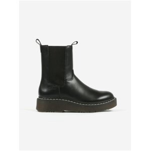 Black Girly Ankle Leather Boots Richter - Girls