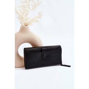 Women's large spacious wallet Black Evina