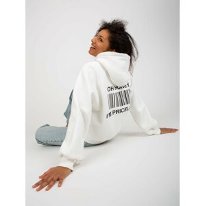 White oversize sweatshirt with print on the back