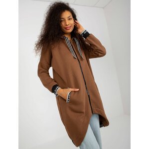 Brown long zippered hoodie from Mayar