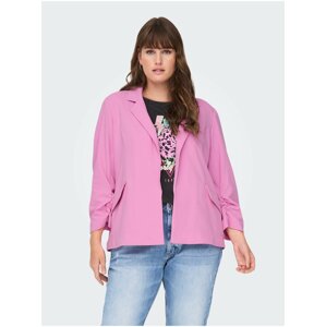 Pink Women's Jacket with Three-Quarter Sleeves ONLY CARMAKOMA Carolina D - Ladies