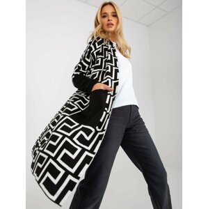 Black and white patterned cardigan