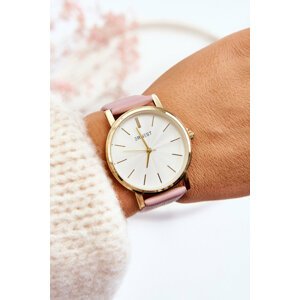 Women's watch with gold case Ernest Pink Vega