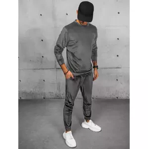 Men's Grey Velour Tracksuit Dstreet