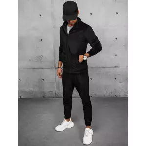 Black Velour Men's Tracksuit Dstreet