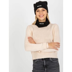 Black two-piece winter set with cap