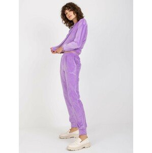 Women's purple velour set with trousers