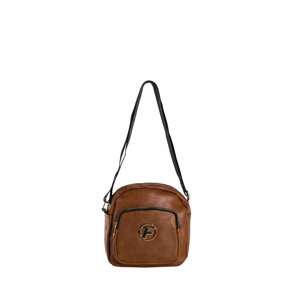 Small brown messenger bag made of eco-leather